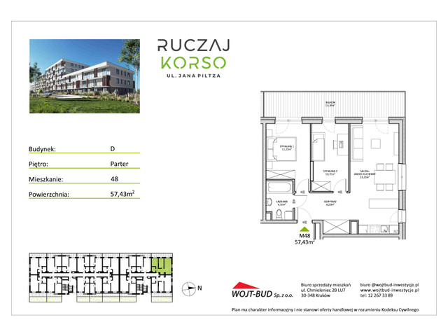 Mieszkanie w inwestycji RUCZAJ KORSO ETAP III, symbol D48 » nportal.pl