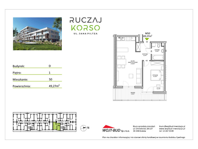 Mieszkanie w inwestycji RUCZAJ KORSO ETAP III, symbol D50 » nportal.pl