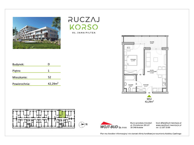 Mieszkanie w inwestycji RUCZAJ KORSO ETAP III, symbol D52 » nportal.pl