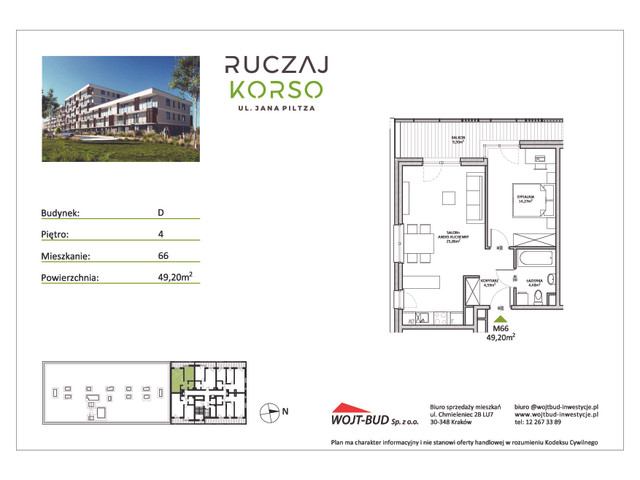 Mieszkanie w inwestycji RUCZAJ KORSO ETAP III, symbol D66 » nportal.pl