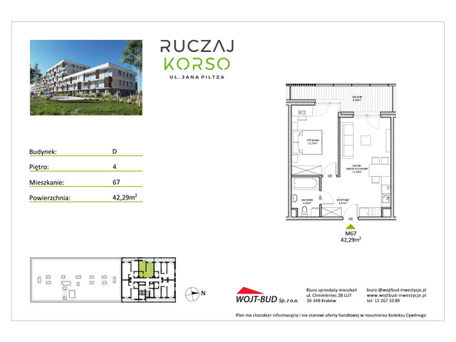 Mieszkanie w inwestycji RUCZAJ KORSO ETAP III, symbol D67 » nportal.pl