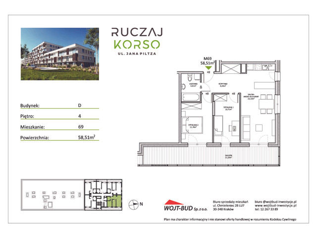 Mieszkanie w inwestycji RUCZAJ KORSO ETAP III, symbol D69 » nportal.pl