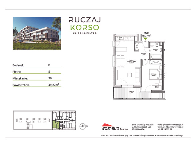 Mieszkanie w inwestycji RUCZAJ KORSO ETAP III, symbol D70 » nportal.pl