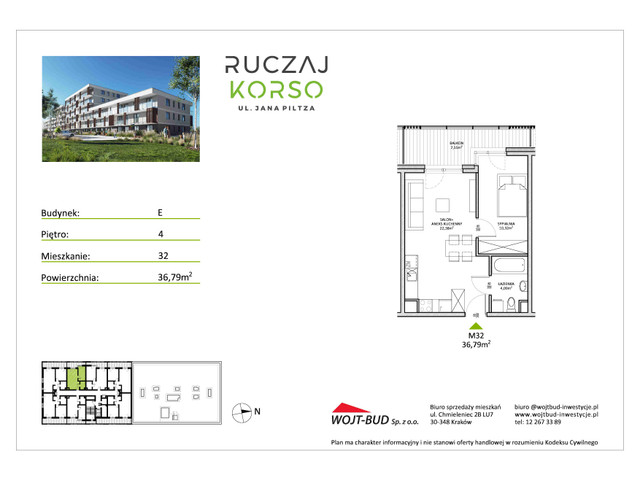 Mieszkanie w inwestycji RUCZAJ KORSO ETAP III, symbol E32 » nportal.pl