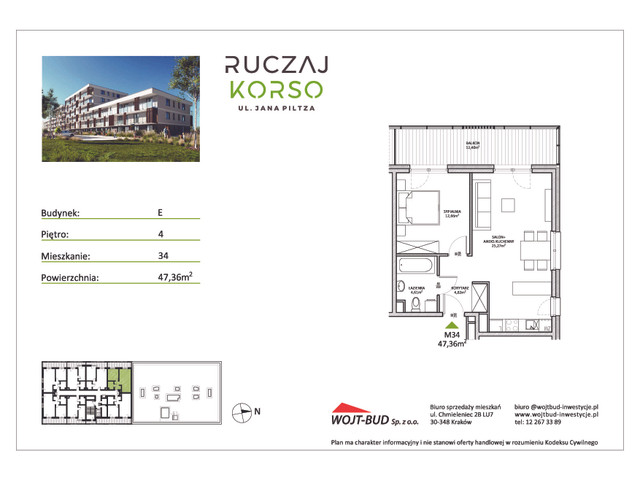 Mieszkanie w inwestycji RUCZAJ KORSO ETAP III, symbol E34 » nportal.pl