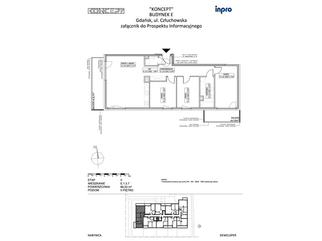 Mieszkanie w inwestycji Koncept, symbol E.1.3.7 » nportal.pl