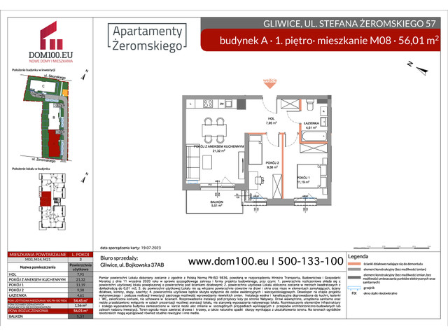 Mieszkanie w inwestycji APARTAMENTY ŻEROMSKIEGO, symbol A08 » nportal.pl