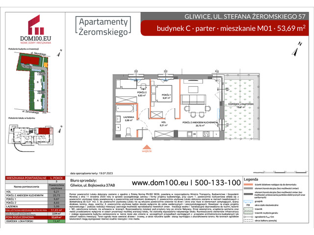 Mieszkanie w inwestycji APARTAMENTY ŻEROMSKIEGO, symbol C01 » nportal.pl