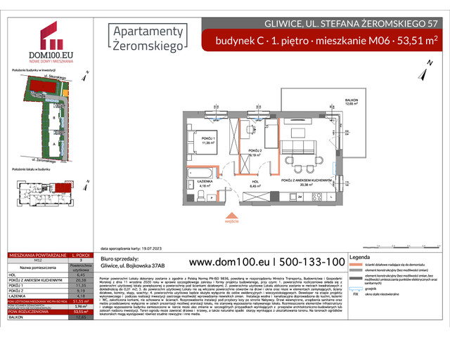 Mieszkanie w inwestycji APARTAMENTY ŻEROMSKIEGO, symbol C06 » nportal.pl