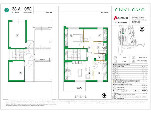 Mieszkanie w inwestycji Enklava, symbol 33A-52 » nportal.pl