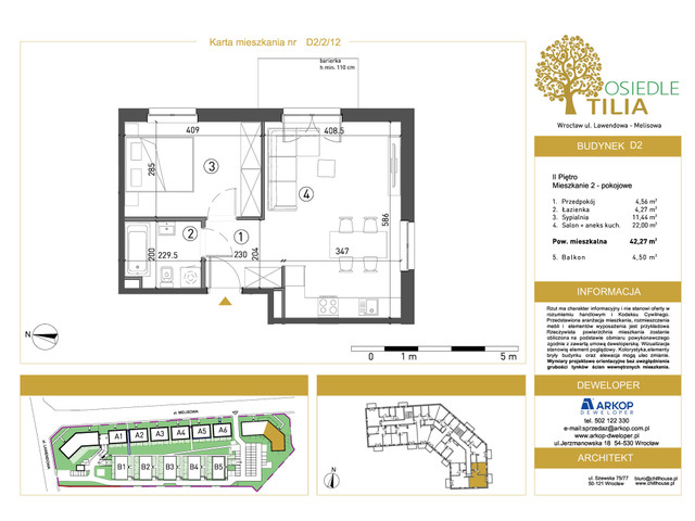 Mieszkanie w inwestycji Osiedle Tilia, symbol D2/2/12 » nportal.pl