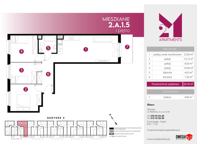 Mieszkanie w inwestycji 2M Apartments, symbol 2.A.1.5 » nportal.pl