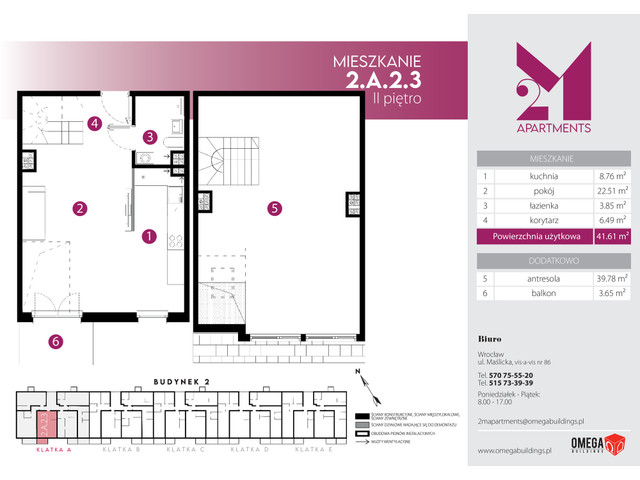 Mieszkanie w inwestycji 2M Apartments, symbol 2.A.2.3 » nportal.pl