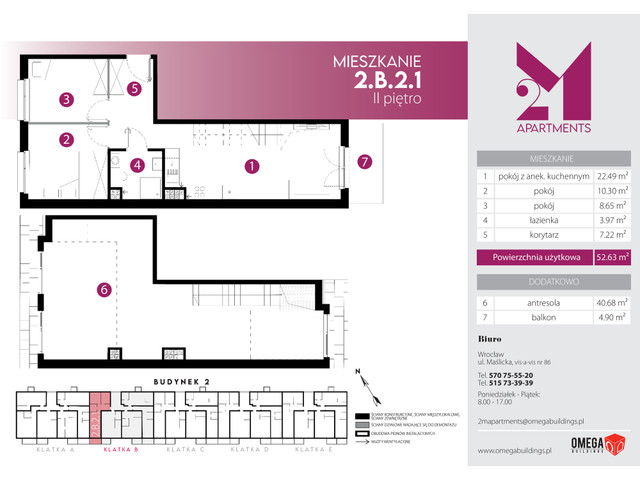 Mieszkanie w inwestycji 2M Apartments, symbol 2.B.2.1 » nportal.pl