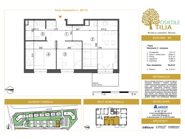 Mieszkanie w inwestycji Osiedle Tilia, symbol B5/1/5 » nportal.pl