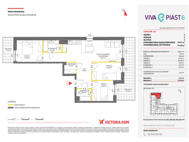 Mieszkanie w inwestycji VIVA PIAST, symbol 6_123 » nportal.pl