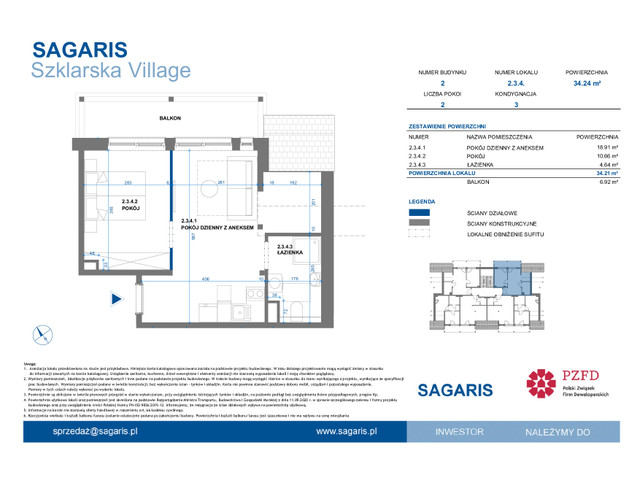 Mieszkanie w inwestycji Szklarska Village, symbol 2.3.4. » nportal.pl