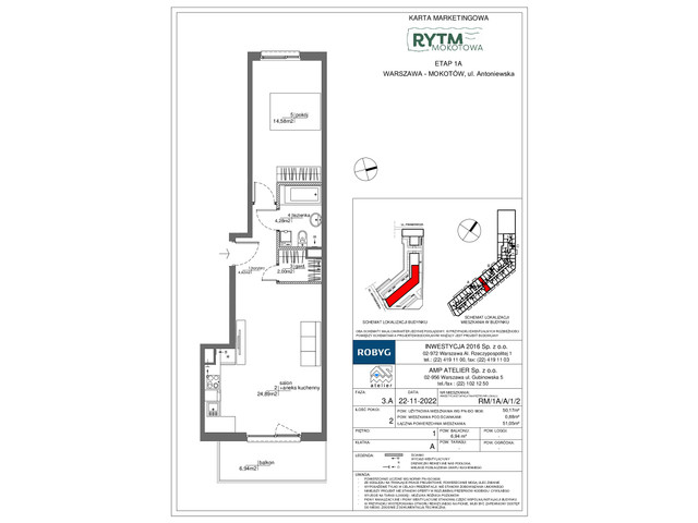 Mieszkanie w inwestycji Rytm Mokotowa, symbol RM/1A/A/1/2 » nportal.pl