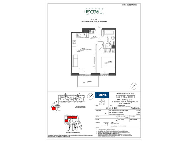 Mieszkanie w inwestycji Rytm Mokotowa, symbol RM/2A/A/3/4 » nportal.pl