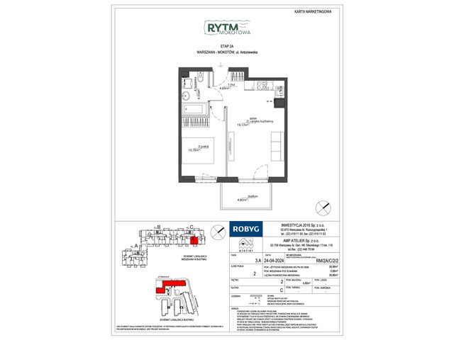 Mieszkanie w inwestycji Rytm Mokotowa, symbol RM/2A/C/2/2 » nportal.pl