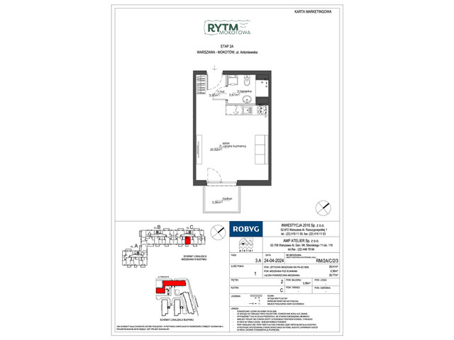 Mieszkanie w inwestycji Rytm Mokotowa, symbol RM/2A/C/2/3 » nportal.pl