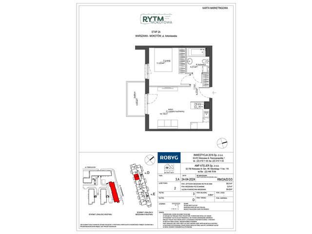 Mieszkanie w inwestycji Rytm Mokotowa, symbol RM/2A/D/3/3 » nportal.pl