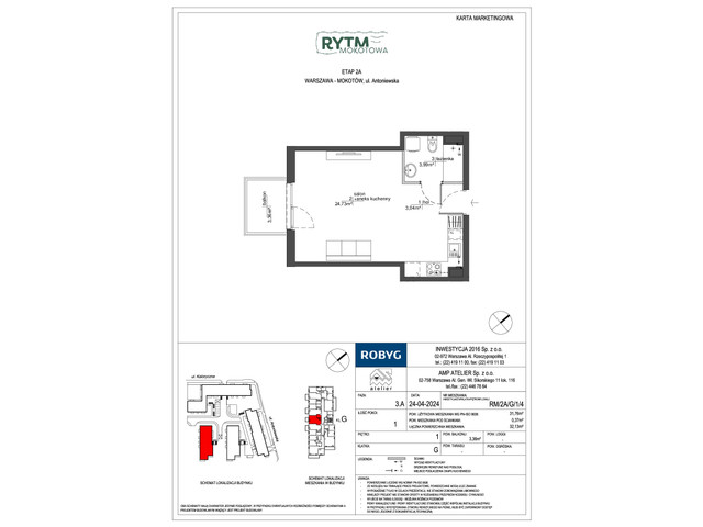 Mieszkanie w inwestycji Rytm Mokotowa, symbol RM/2A/G/1/4 » nportal.pl