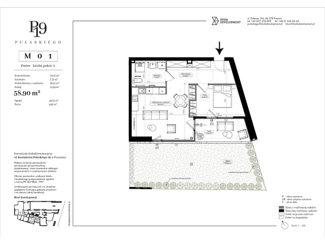 Mieszkanie w inwestycji Pułaskiego 19, symbol M01 » nportal.pl
