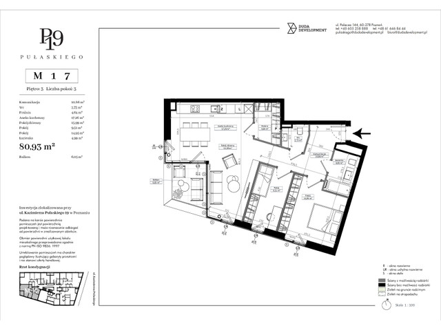 Mieszkanie w inwestycji Pułaskiego 19, symbol M17 » nportal.pl