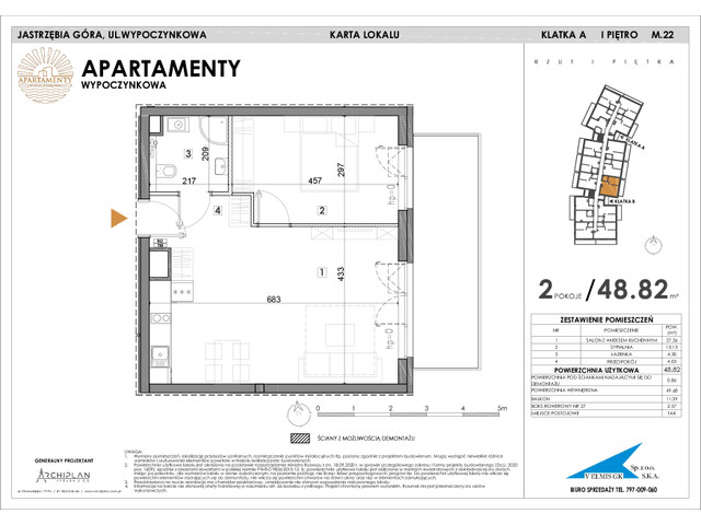 Mieszkanie w inwestycji Apartamenty Wypoczynkowa, symbol 22 » nportal.pl