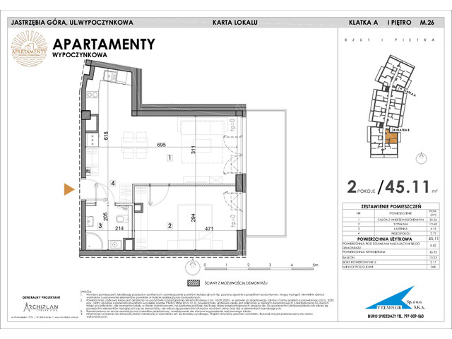 Mieszkanie w inwestycji Apartamenty Wypoczynkowa, symbol 26 » nportal.pl