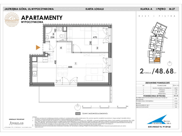 Mieszkanie w inwestycji Apartamenty Wypoczynkowa, symbol 27 » nportal.pl