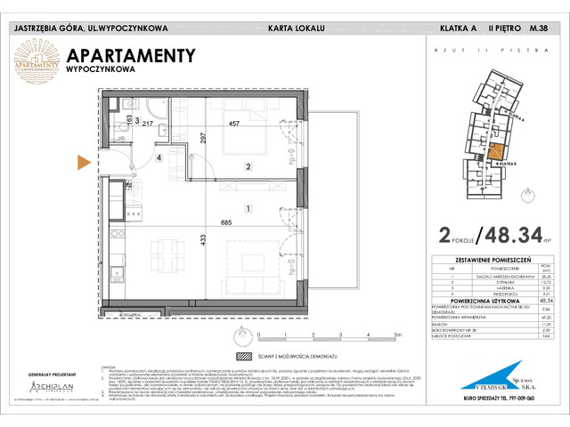 Mieszkanie w inwestycji Apartamenty Wypoczynkowa, symbol 38 » nportal.pl