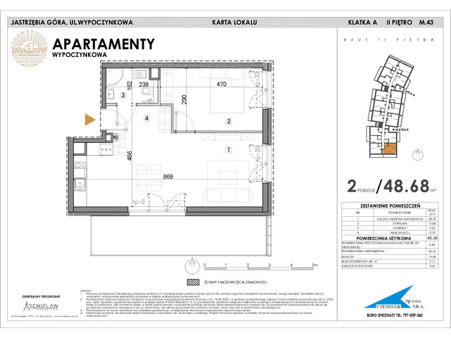 Mieszkanie w inwestycji Apartamenty Wypoczynkowa, symbol 43 » nportal.pl