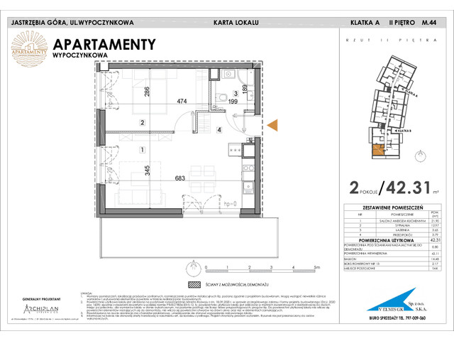 Mieszkanie w inwestycji Apartamenty Wypoczynkowa, symbol 44 » nportal.pl