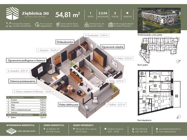 Mieszkanie w inwestycji Ziębicka 30, symbol 2.2.04 » nportal.pl