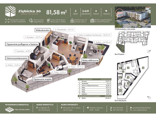 Mieszkanie w inwestycji Ziębicka 30, symbol 2.4.01 » nportal.pl