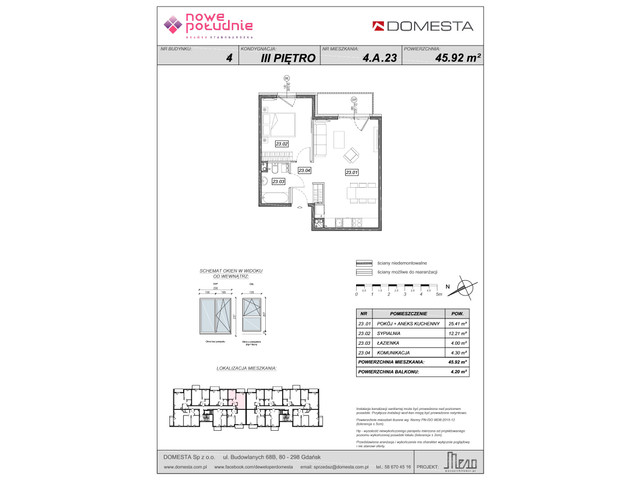 Mieszkanie w inwestycji Nowe Południe, symbol 4.A.23 » nportal.pl