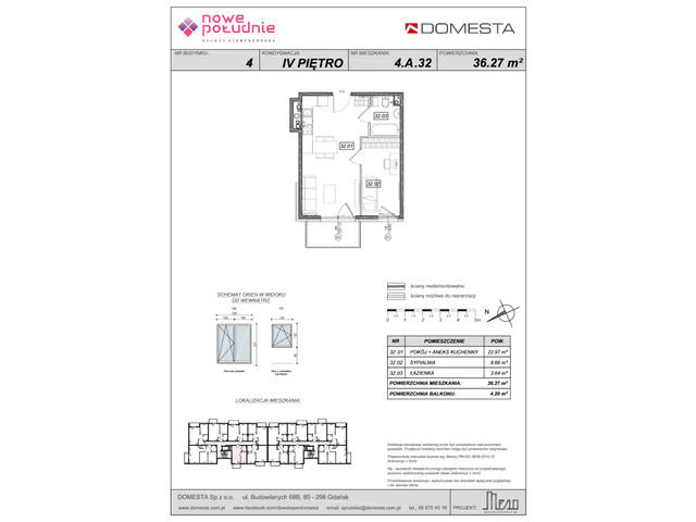 Mieszkanie w inwestycji Nowe Południe, symbol 4.A.32 » nportal.pl