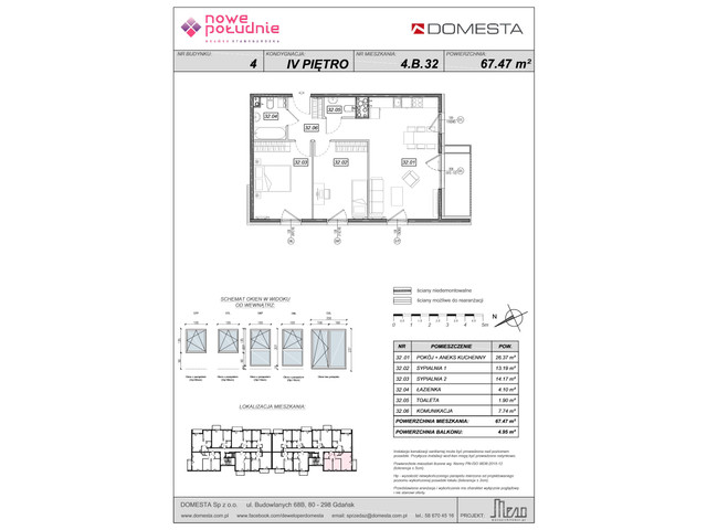 Mieszkanie w inwestycji Nowe Południe, symbol 4.B.32 » nportal.pl