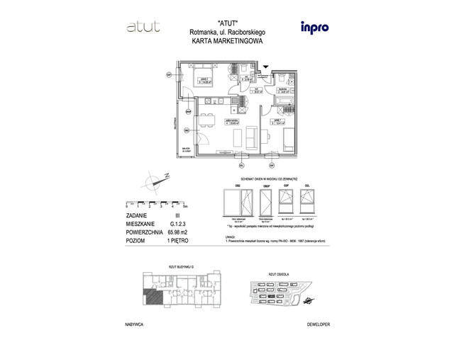 Mieszkanie w inwestycji Atut, symbol G.1.2.3 » nportal.pl