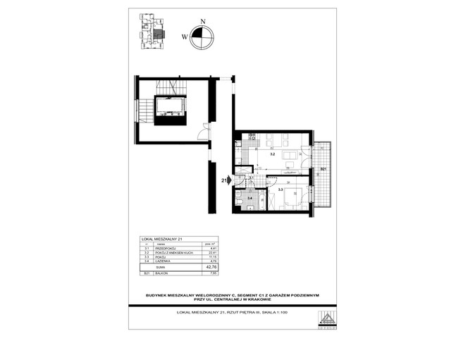 Mieszkanie w inwestycji Centralna C, symbol 21 » nportal.pl