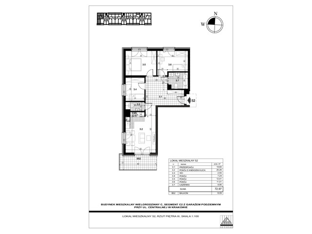 Mieszkanie w inwestycji Centralna C, symbol 52 » nportal.pl