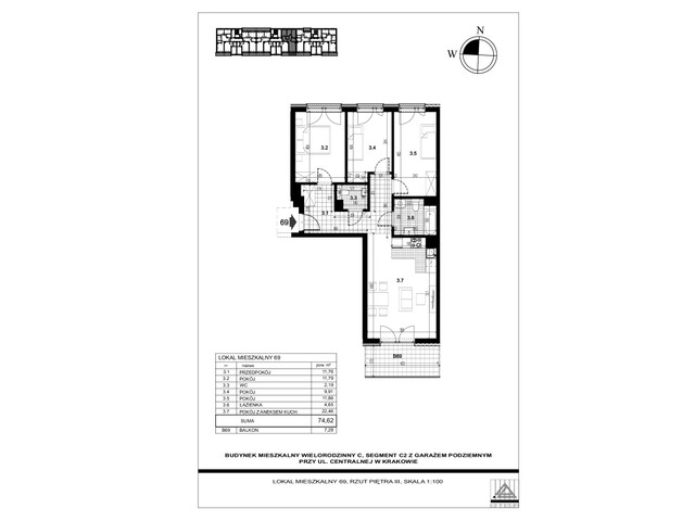 Mieszkanie w inwestycji Centralna C, symbol 69 » nportal.pl