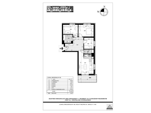 Mieszkanie w inwestycji Centralna C, symbol 89 » nportal.pl