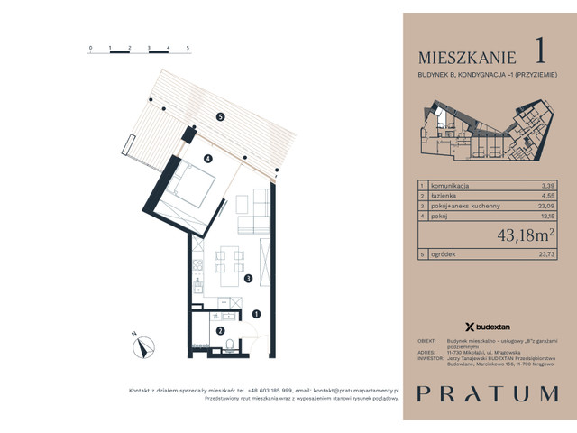 Mieszkanie w inwestycji Pratum Apartamenty Etap I, symbol M1 » nportal.pl