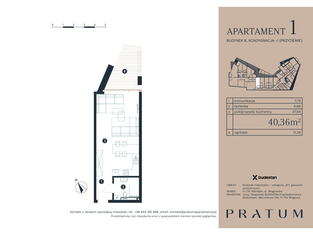 Mieszkanie w inwestycji Pratum Apartamenty Etap I, symbol A1 » nportal.pl