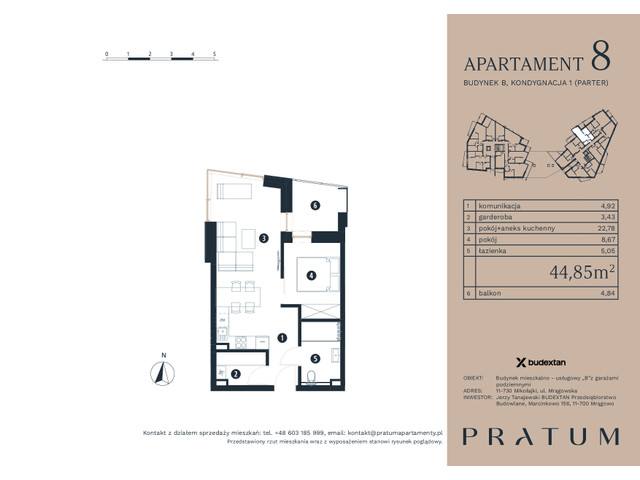 Mieszkanie w inwestycji Pratum Apartamenty Etap I, symbol A8 » nportal.pl