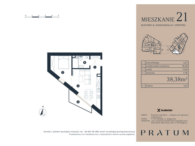 Mieszkanie w inwestycji Pratum Apartamenty Etap I, symbol M21 » nportal.pl