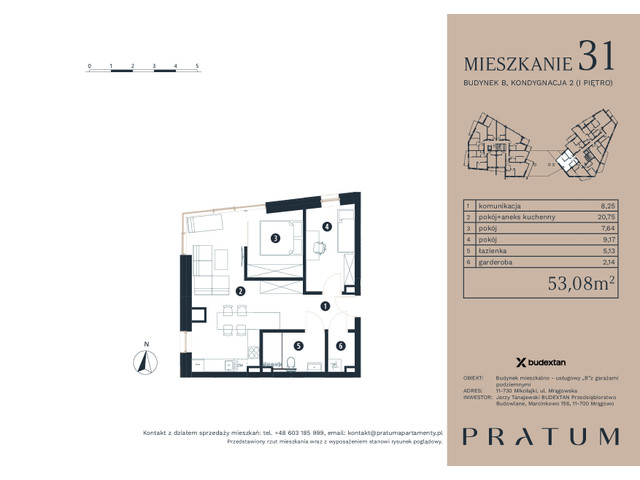 Mieszkanie w inwestycji Pratum Apartamenty Etap I, symbol M31 » nportal.pl